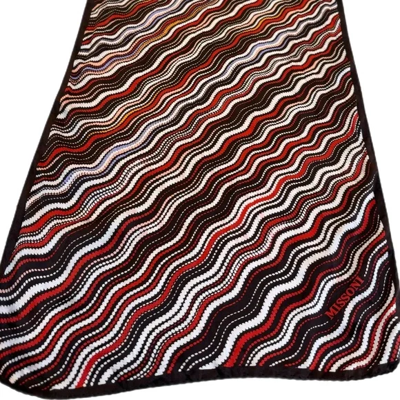 Missoni 100% Silk Scarf 🇮🇹 – Iconic Wavy Stripe Print – Made in Italy - Picture 8 of 13